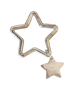 Tiffany & Co. Sterling Silver Star Key Ring with Mini Star Charm – .925