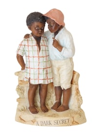 Antique Germany Gebruder Heubach Figural Group - “A Dark Secret