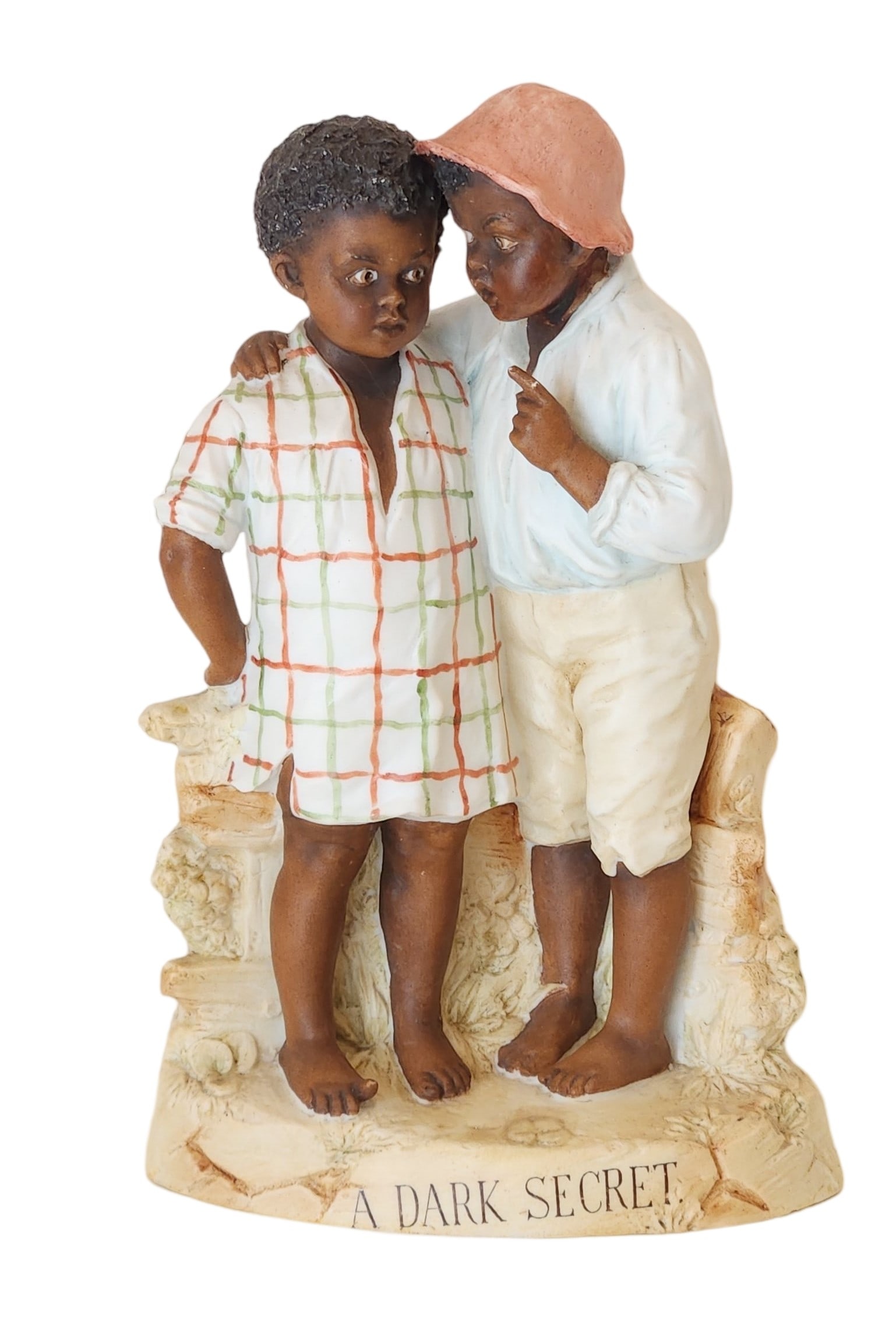 Antique Germany Gebruder Heubach Figural Group - “A Dark Secret (1 of 6)