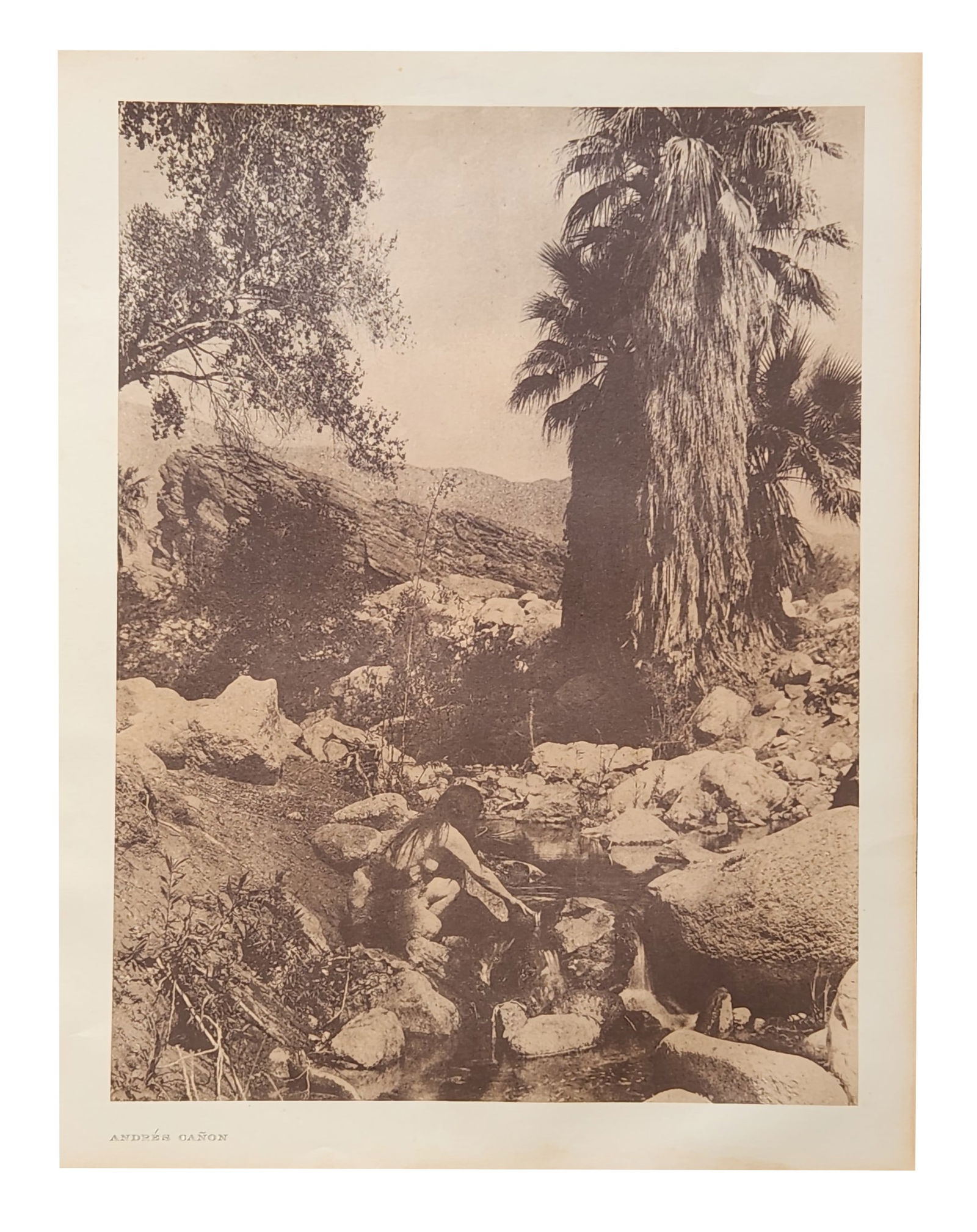 Edward Sheriff Curtis (1868 - 1952) American: Edward Sheriff Curtis (1868 - 1952) American Title: Andres Cañon Print Caption - Engraving Date: 1924 Measure 18"in H x 13"in W no framed Near Andr