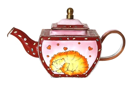 Charlotte di Vita Enamel Teapot H319 – Hand Painted Numbered Edition, 1999