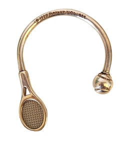 Tiffany & Co. Sterling Silver Tennis Racquet Key Ring (1999)