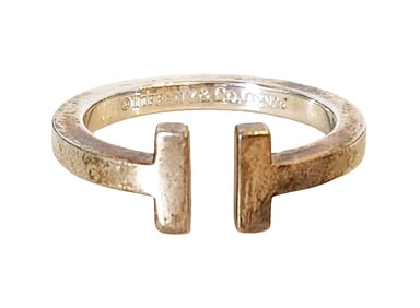 Tiffany & Co. Sterling Silver “T?? Ring (Ag925)
