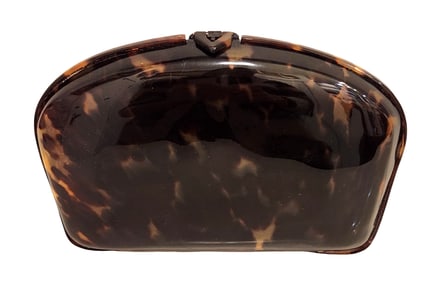 Vintage Tortoise-Shell Style Hinged Case