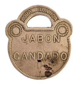 Vintage Cuban “Jabón Candado / Polvina y Limpiador?? Advertising Token – Laundry Soap, Ropa