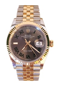 Rolex Datejust 36 - Wimbledon Dial Two Tone Yellow Gold Fluted Bezel Jubilee Bracelet