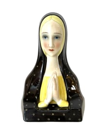 Ceramic Sculpture by Paola Bologna for Lenci, Holy Mary, Turin Italy, 1930s