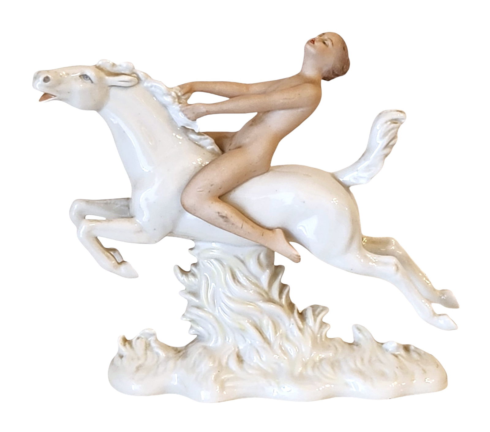 Wallendorf Porcelain Figure “Nude on Horseback " Germany (1 of 6)