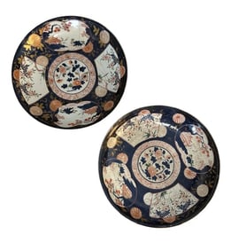 Two Vintage Imari Porcelain Plate