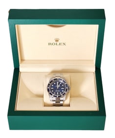 Rolex Submariner Date with After Market Diamond Sapphire Steel Watch