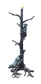 Maitland-Smith Monkey & Tree Lamp – Handcrafted Sculptural Floor Lamp