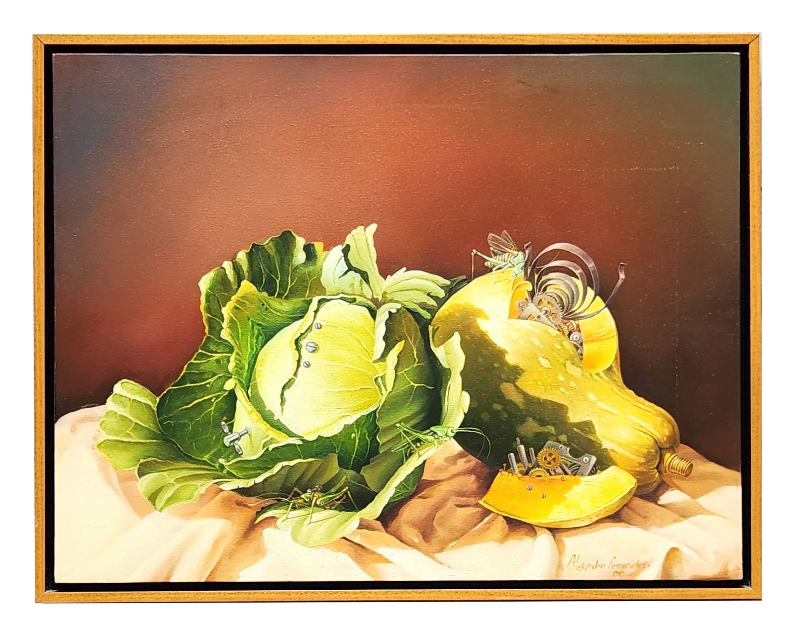 "Mechanical Still Life with Cabbage and Squash" by Alejandro Fernández, 2006 (1 of 6)