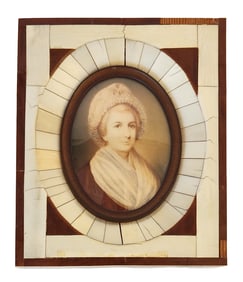 19th Century Miniature Portrait Probably Signed Robetienne – Framed
