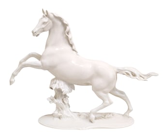 Schau Bach Kunst German Porcelain Horse, Signed Steiner