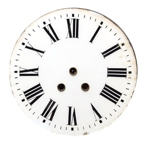 Antique French Clock Movement with Enamel Dial, Gardien Paris & Cheron