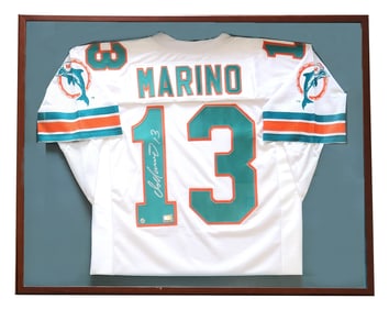 Framed Dan Marino Autographed Miami Dolphins Jersey with COA