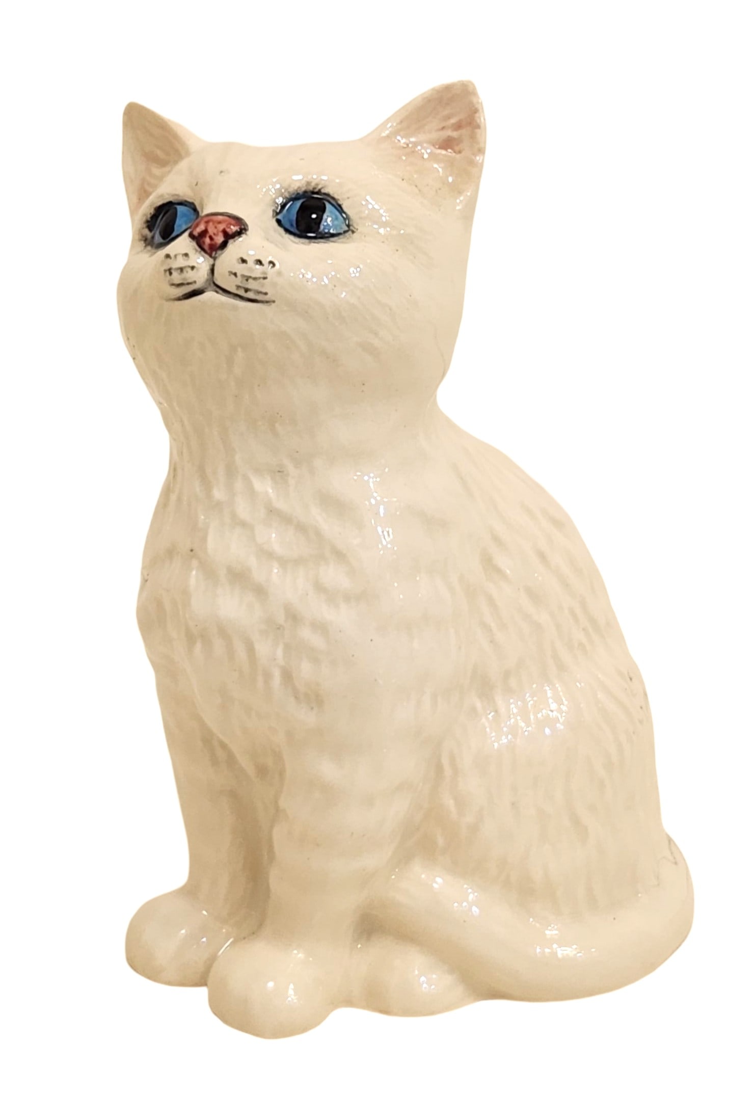 Royal Doulton White Hand Painted Porcelain Cat Figurine (1 of 5)