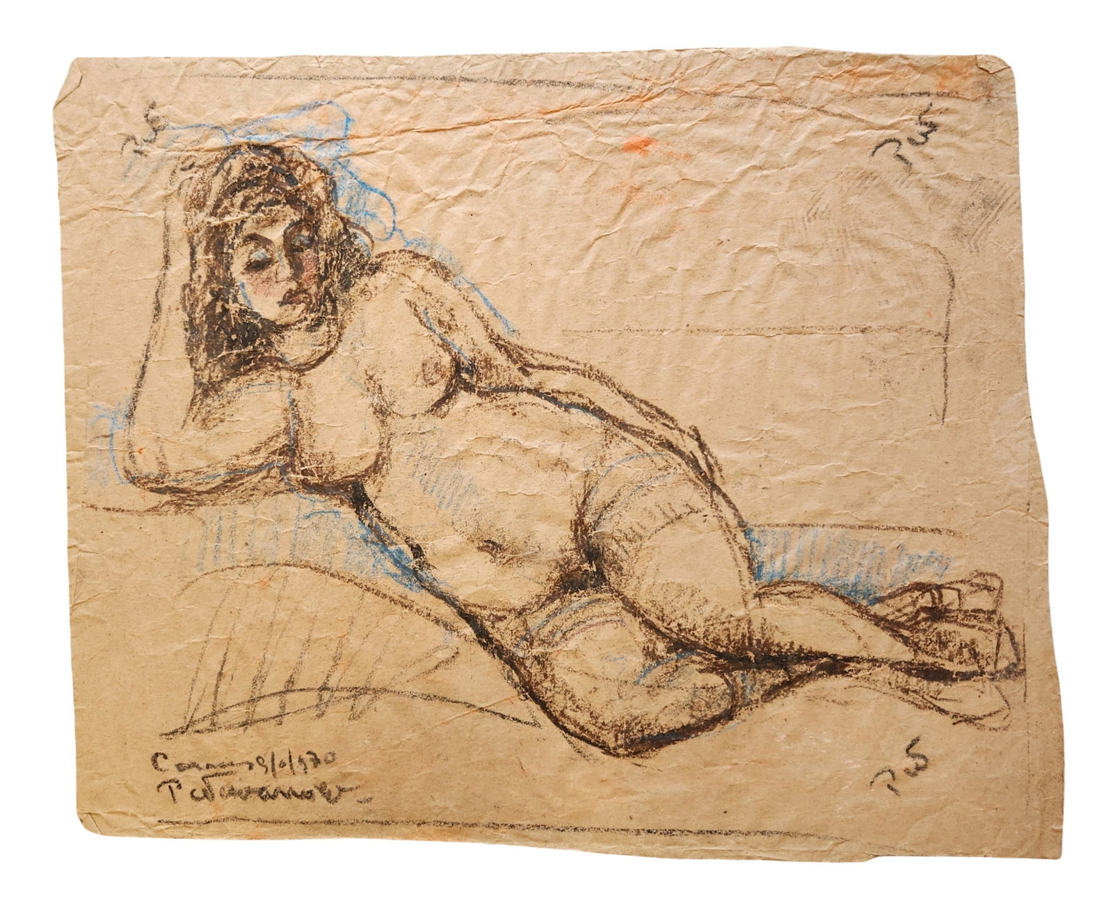 Pascual Navarro Velasquez (1923-1985) Venezuelan: Pascual Navarro Velasquez (1923-1985) Venezuelan Crayon on Paper Measure 18"in H x 21 1/2"in W not framed Biography: Pascual Navarro Velásquez, born on May 17, 1923, in Caracas and died on March 14,