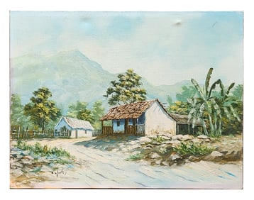 Mountain Morning in the Countryside – Original Oil Painting