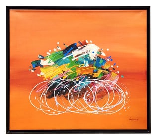 Le Fernet Tour de France Cycling Acrylic Painting