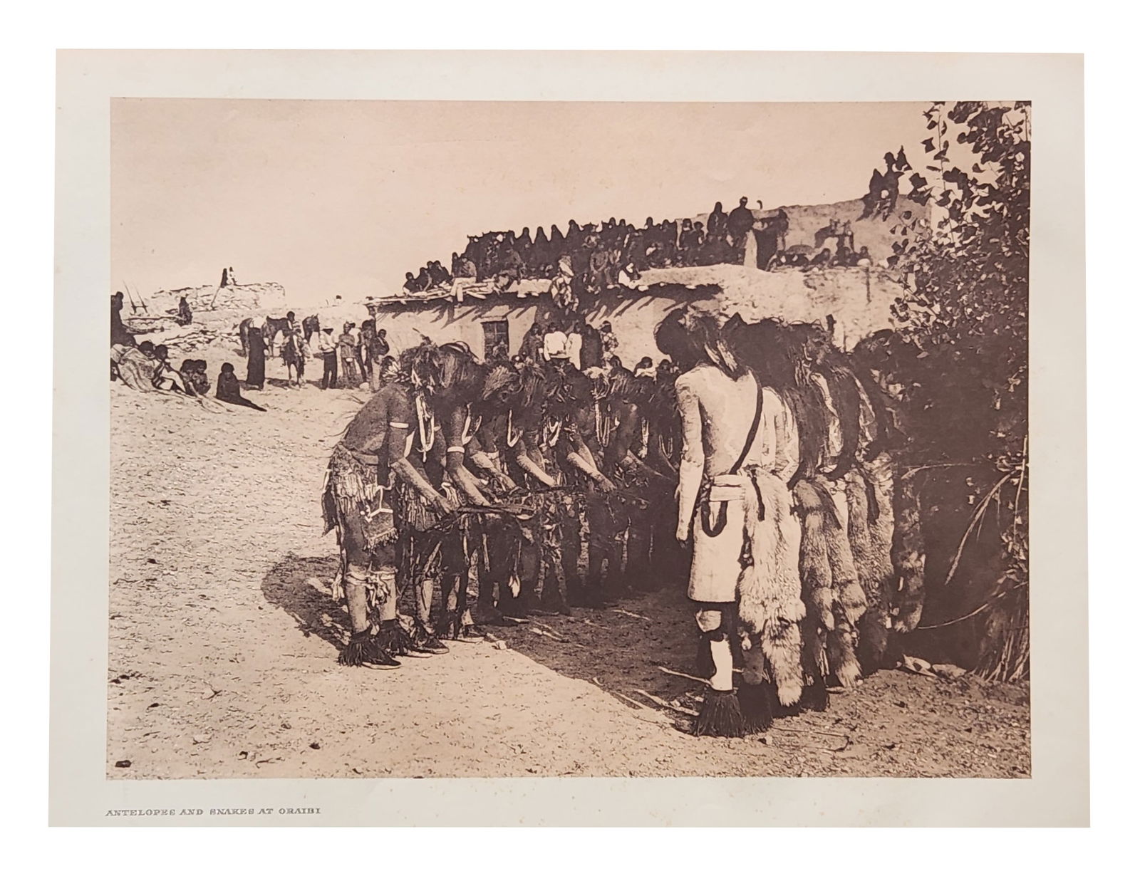 Edward Sheriff Curtis (1868 - 1952) American: Edward Sheriff Curtis (1868 - 1952) American Title: Antelopes and Snakes at Oraibi Print Caption - Engraving Date: 1921 Measure 13"in H x 18"in W no framed <b