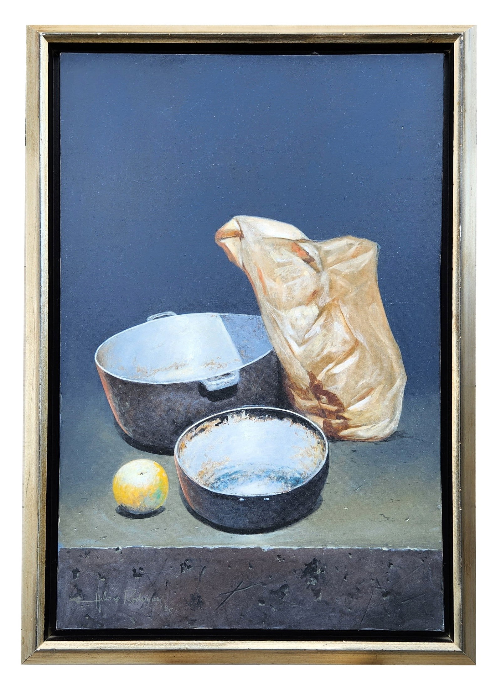 Hilario Rodríguez (1936 - 1987) Dominican Republic: Hilario Rodríguez (1936 - 1987) Dominican Republic Oil on Canvas Measure 36"in H x 24"in W and 40 1/2"in H x 29"in W x 2"in D framed Biography: Hilario Rodríguez was born in Santiago de los Caballer