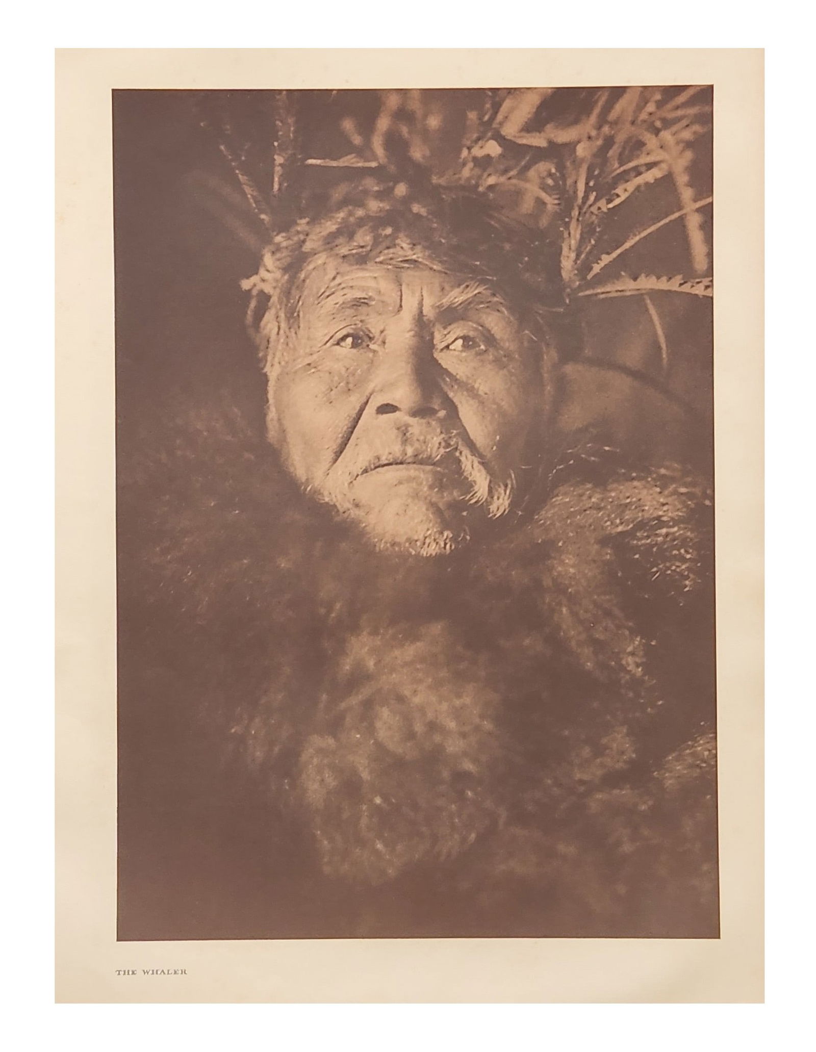 Edward Sheriff Curtis (1868 - 1952) American: Edward Sheriff Curtis (1868 - 1952) American Title: The Whaler Print Caption - Engraving Date: 1915 Measure 13"in H x 18"in W no framed