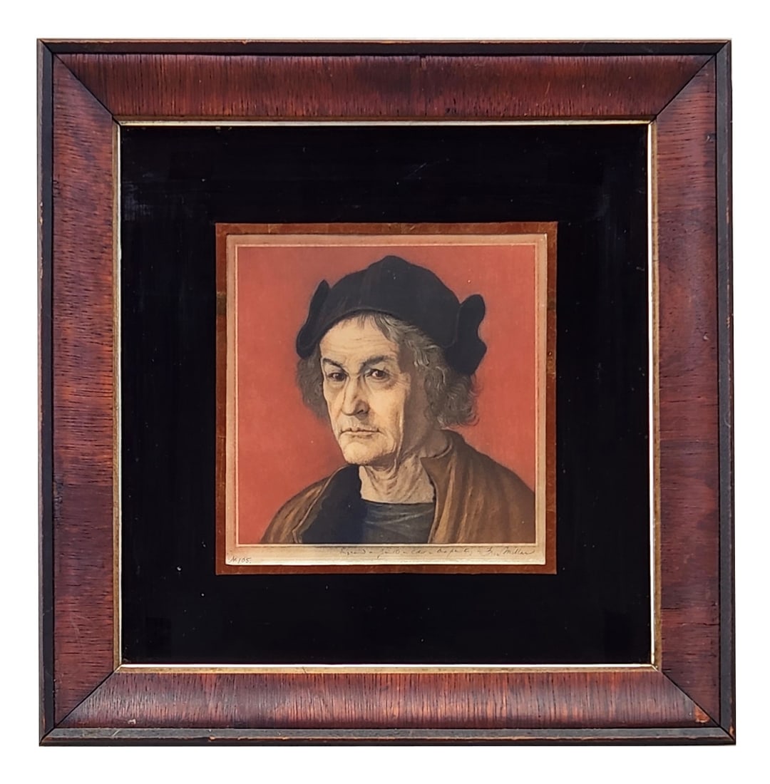 Portrait of Albrecht Durer’s Father — Engraved and Printed in Color by Fred Millar, 1910 (1 of 9)
