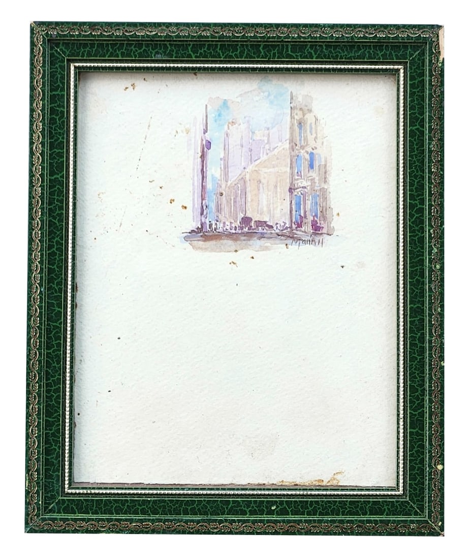 John Marin (1870 - 1953) American: John Marin (1870 - 1953) American Watercolor on Paper Measure 6 1/4"in H x 5"in W and 8"in H x 6 1/2"in W framed Known for: Painting-modernist landscape-coastal, etching Biography: John Marin was one
