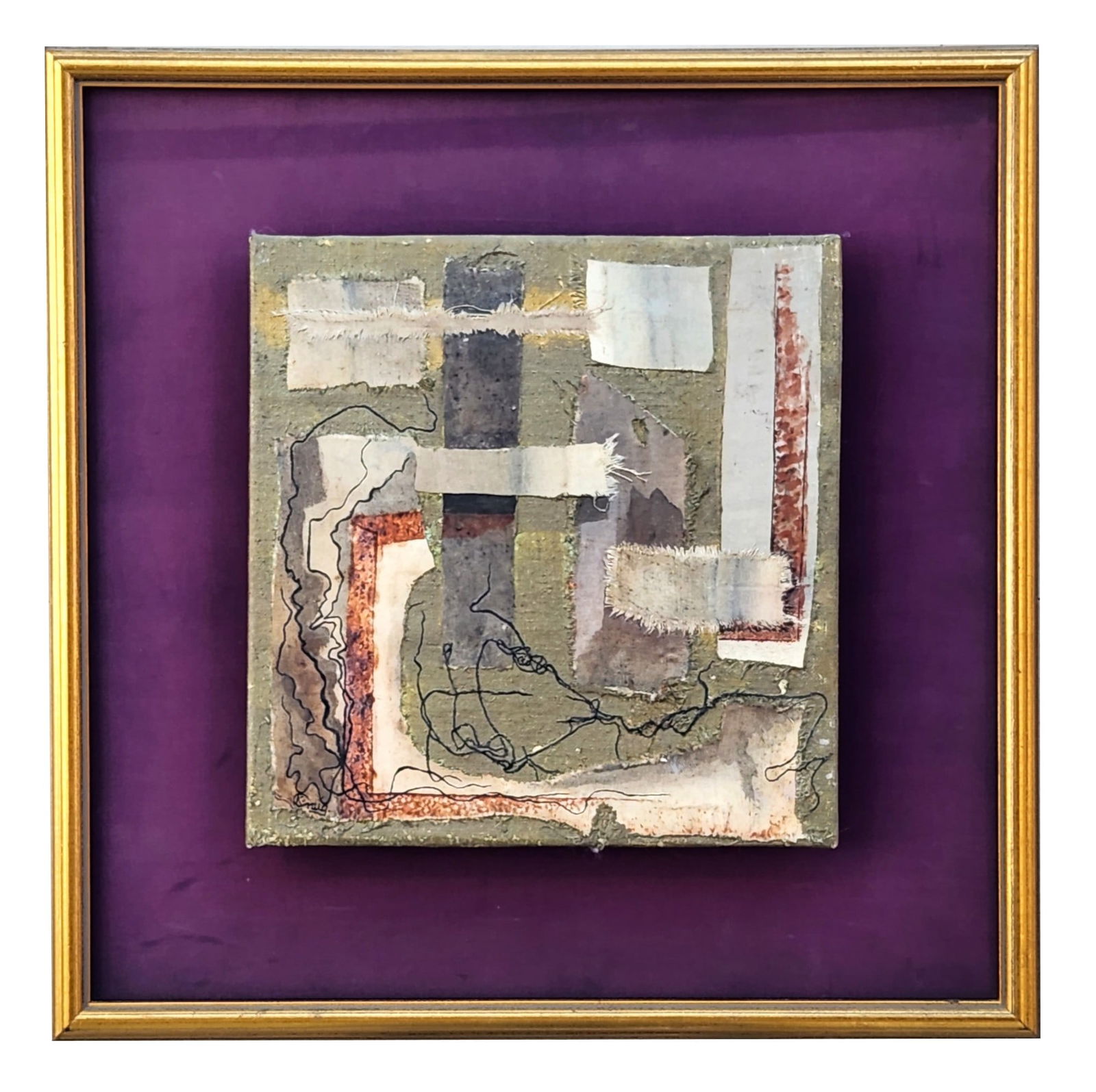 Kim Craig (20th Century) American: Kim Craig (20th Century) American Mixed Media and Collage on Board Measure 10 1/2"in H x 10"in W and 17 1/4"in H x 17 1/4 x 2"in D framed Biography: Kim Craig is an American mixed media artist ?who ha
