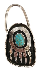 Vintage Bennett keychain with Turquoise – Bear Paw Design, Pat. Pend.
