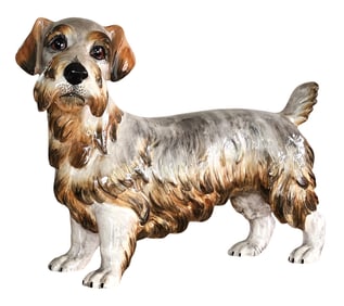 Porcelain Terrier Dog Figure, 20th Century