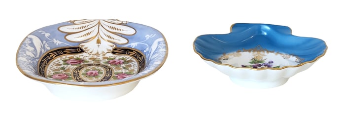 Two European Porcelain Dishes, Including Limoges Floral Example