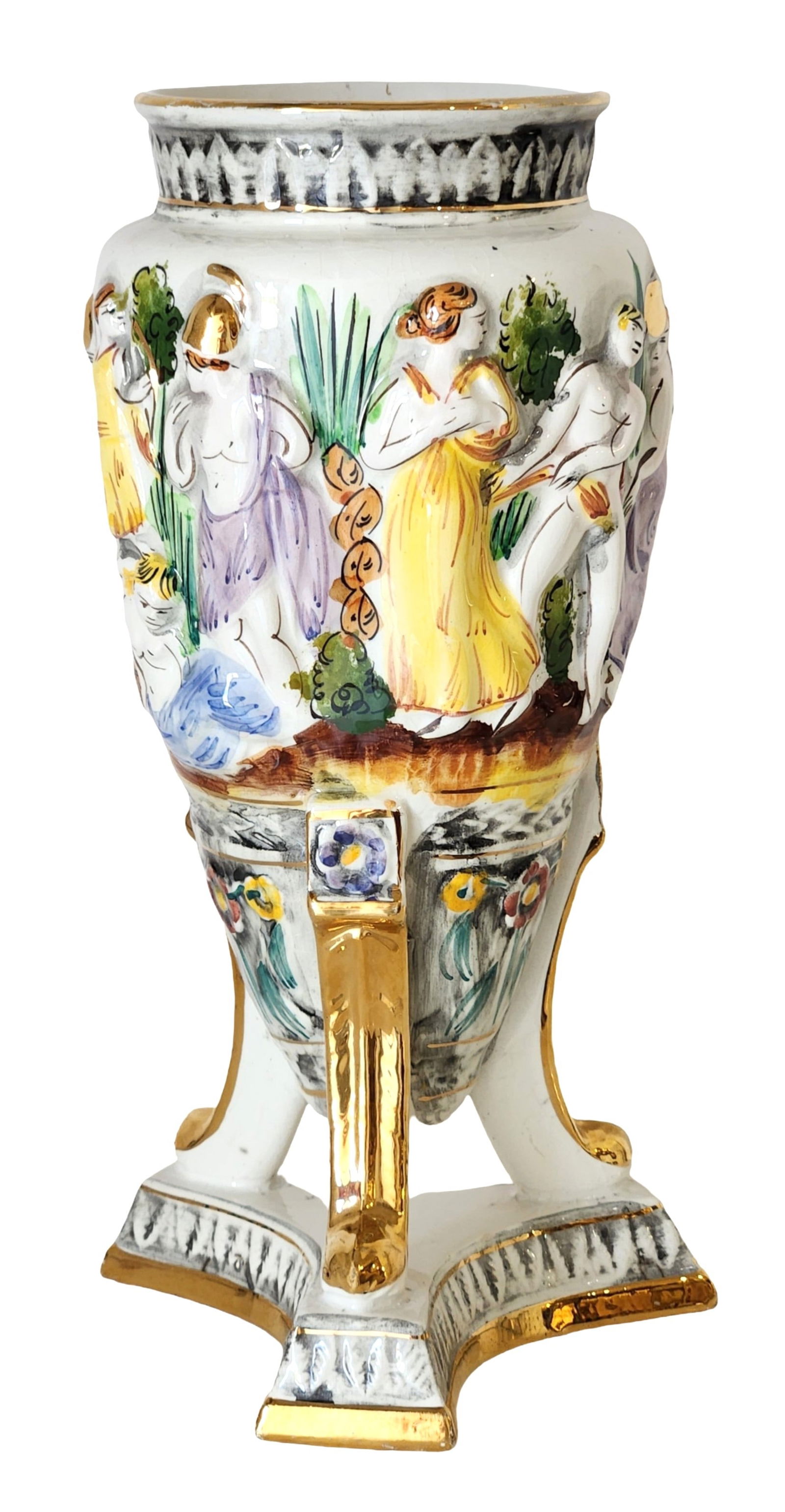 Portuguese Pereiras Valado Figural Footed Vase with Classical Scene (1 of 5)