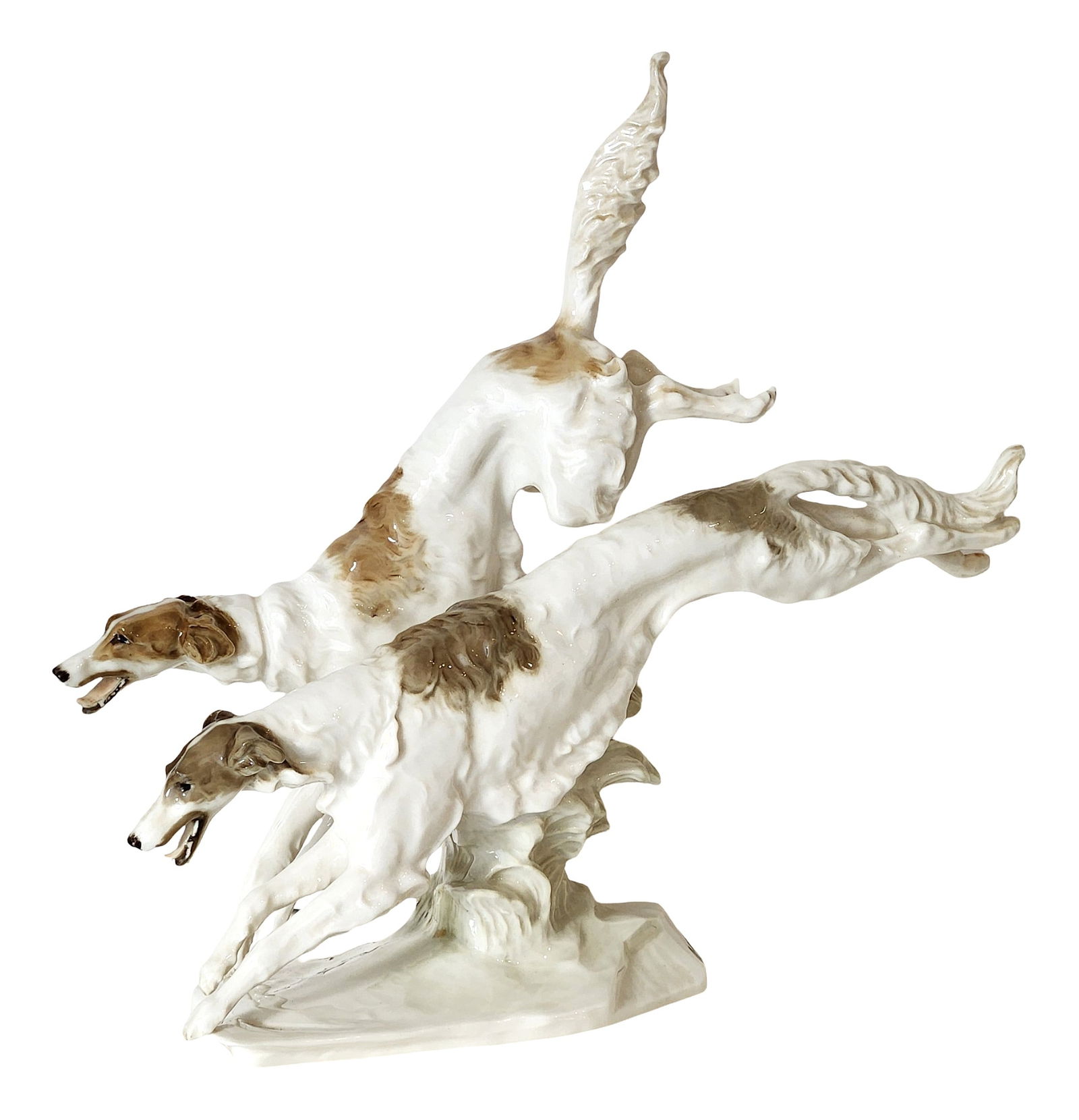 Hutschenreuther Selb Porcelain Borzoi Dog Group Sculpture, Germany (1 of 6)