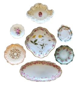 Seven (7) Piece Assorted European & Japanese Porcelain Dish Lot – Limoges, Austria, England, Japan