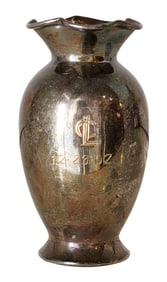 Sterling Silver Bud Vase, Art Deco Style, Marked 925, Dated 1922