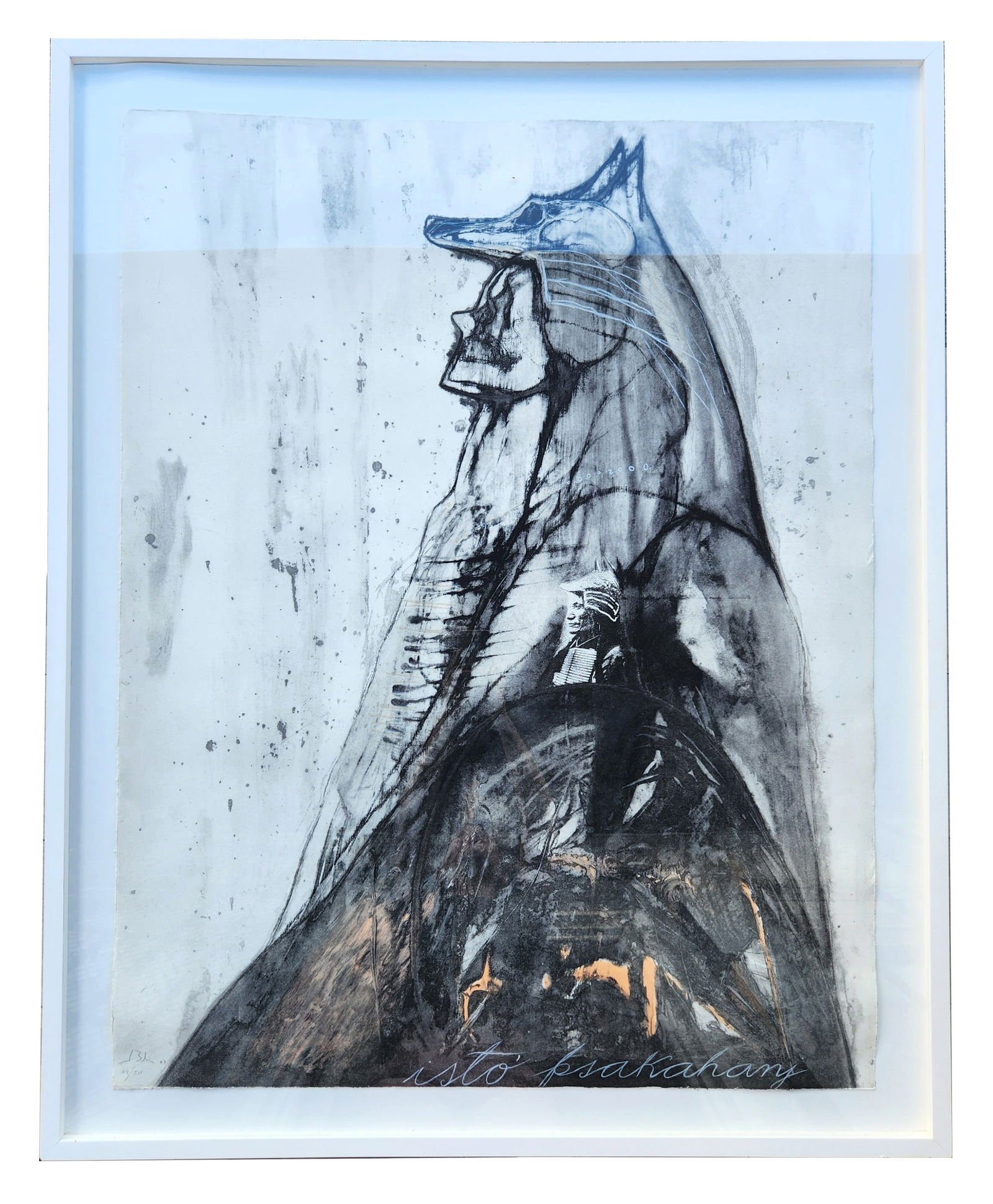 Jose Bedia Valdes (born 1959) Cuban: Jose Bedia Valdes (born 1959) Cuban Lithography Hand Signed Dated: 2007 Numbered 44/50 Measure 45"in H x 35"in W and 51"in H x 41"in W framed Biography: Jose Bedia get his first formal art training in