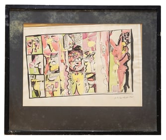 Untitled 1967 (Paneled Abstract Figurative Study)