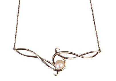 Ventel Pearls Sterling Silver Pearl Pendant Necklace