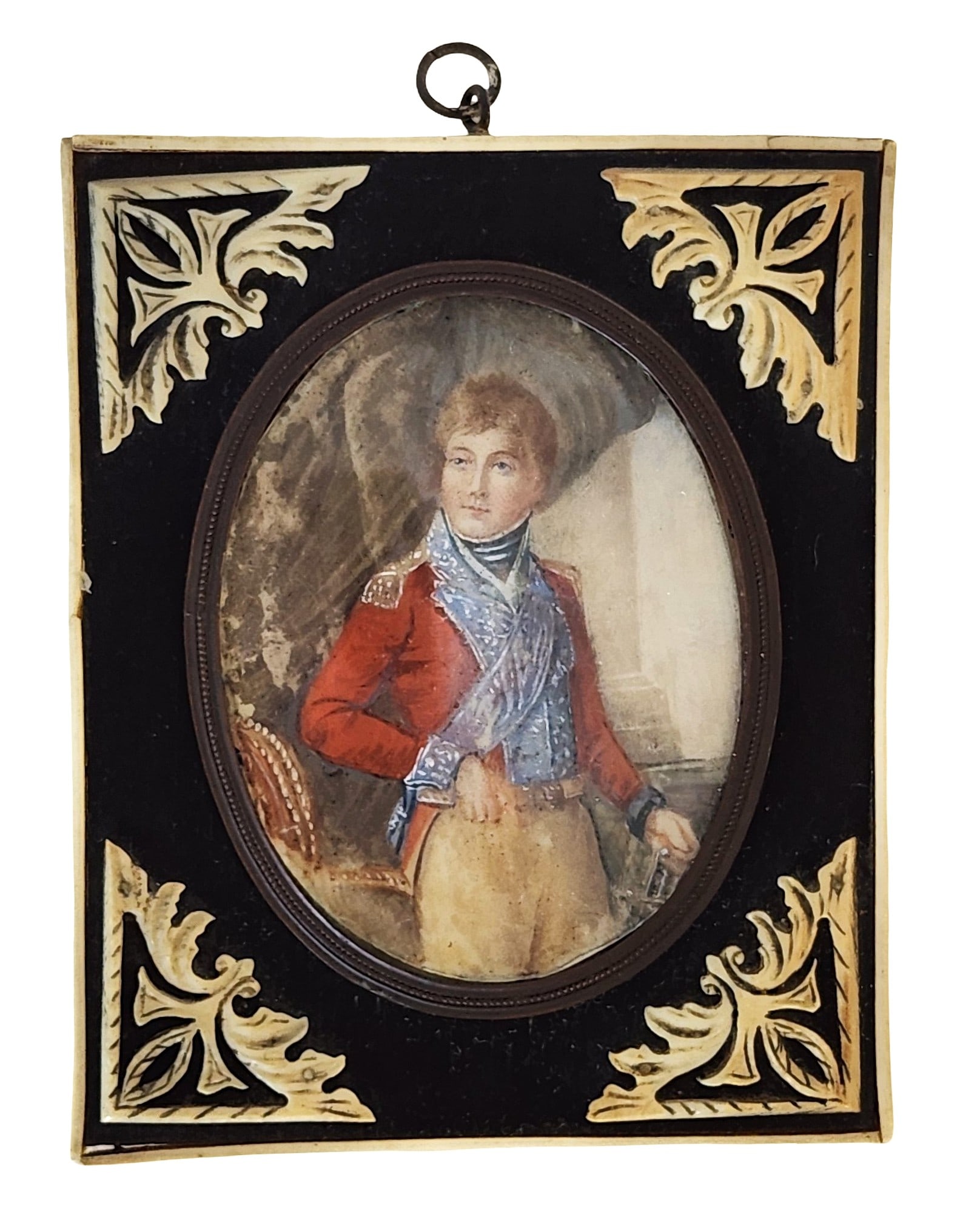 Regency-Era Portrait Miniature of a Young Officer, Possibly the Crown Prince of Denmark (1 of 4)