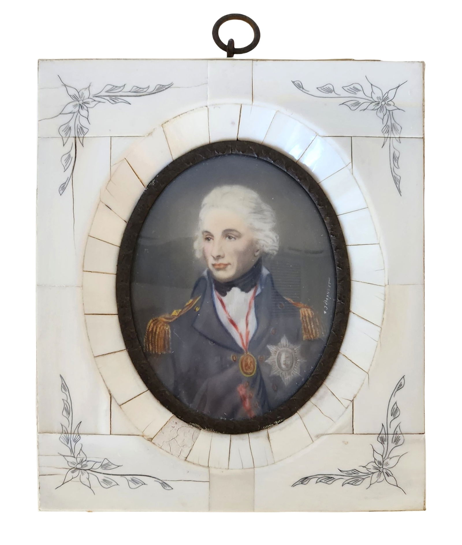 Late 18th–Early 19th-Century Portrait Miniature of Admiral Horatio Nelson, After the Celebrated (1 of 5)