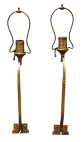 Pair of Antique Bronze Wall Sconce Lamp Arms, Early 20th Century
