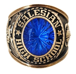 Vintage Salesian High School Class Ring, Jostens, 10K Gold