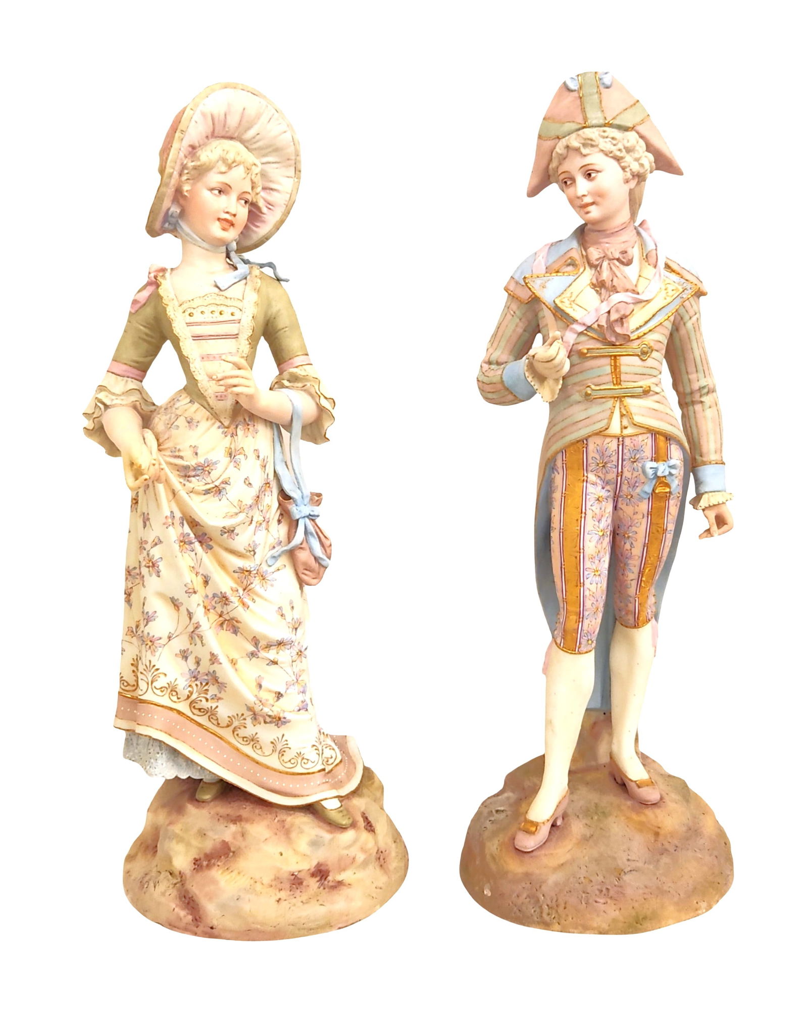 Pair of German Rudolstadt Porcelain Figures, New York & Rudolstadt Pottery Co., c.1900 (1 of 7)