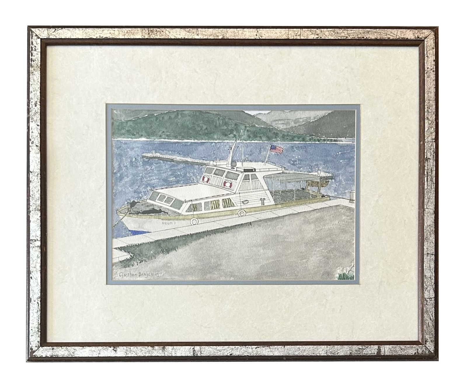 Gershon Benjamin (1899 - 1985) Romania: Gershon Benjamin (1899 - 1985) Romania Watercolor on Paper Measure 9"in H x 13"in W and 17 1/2"in H x 21 1/2"in W with frame Known for: Portrait, landscape, still life and urban scene paintings Biogra