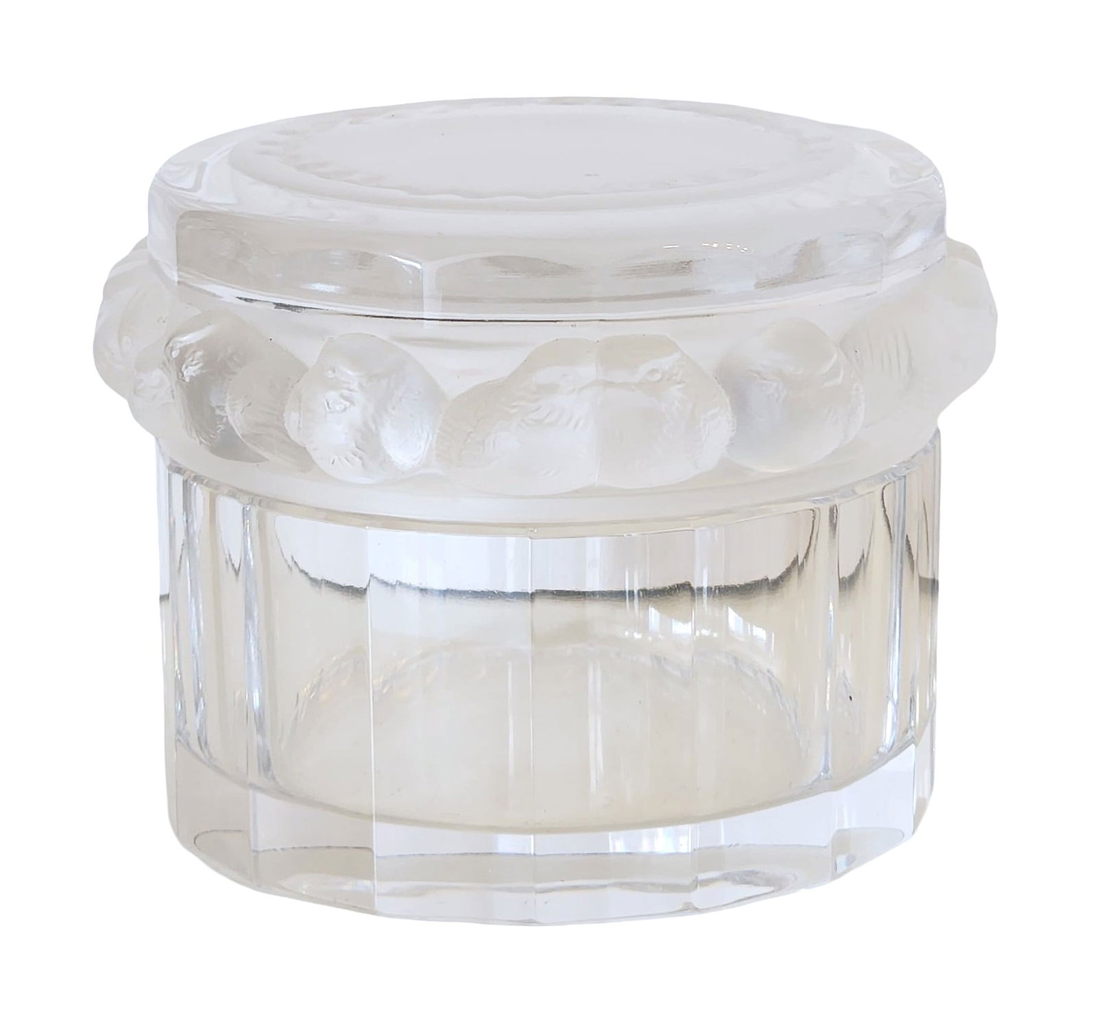 Lalique France Crystal Box with Bird Motif Lid (1 of 3)