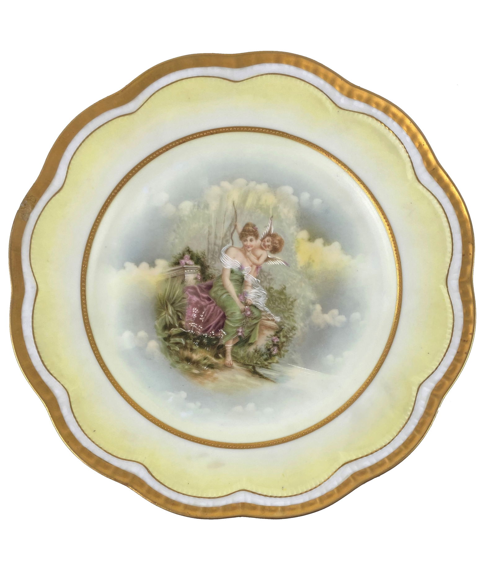Hand Painted Bavaria Porcelain Plate: Hand Painted Bavaria Porcelain Plate Measure 9 3/4"in diameter