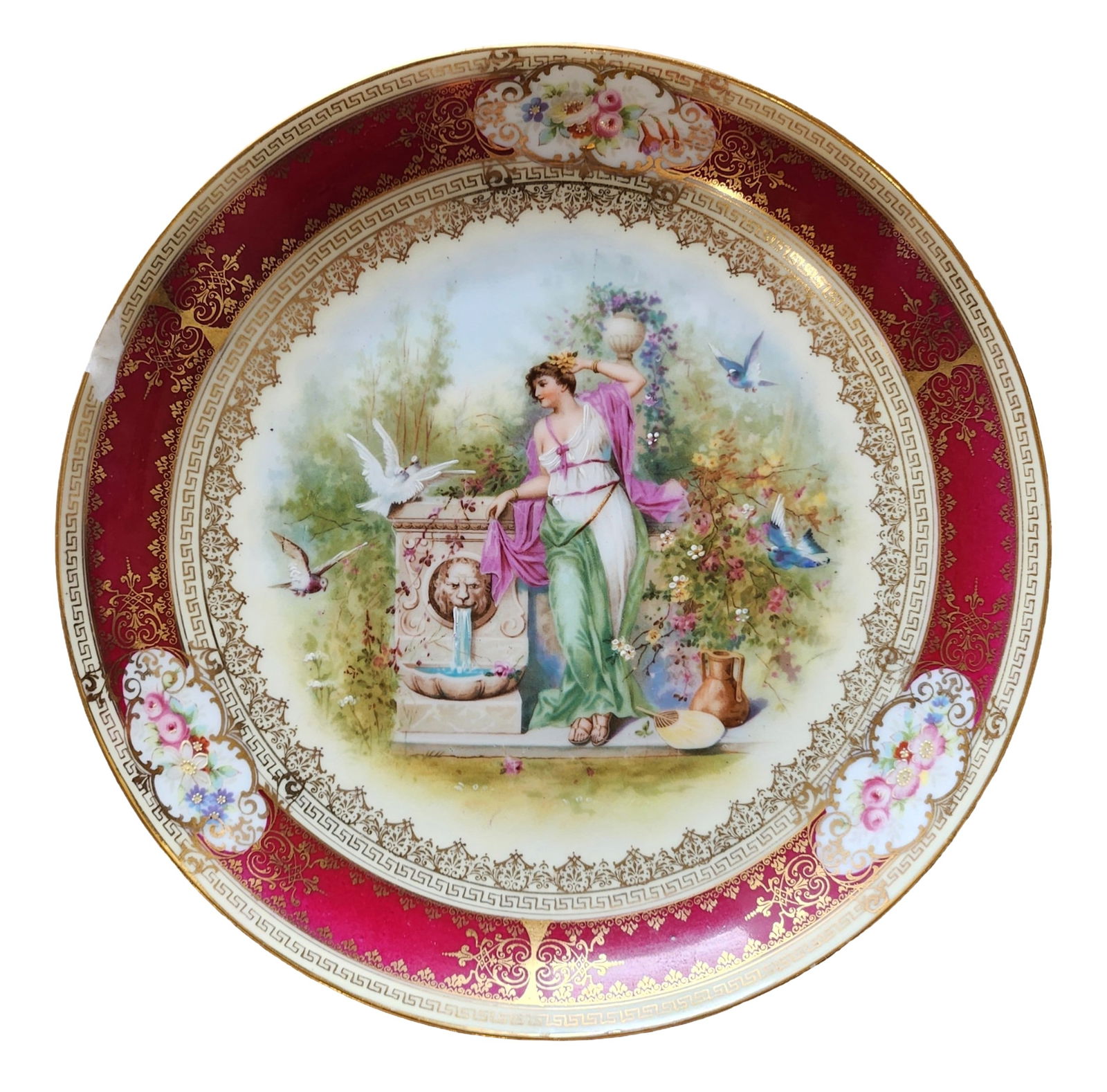 Hand-Painted Royal Vienna Porcelain Cabinet Plate with Classical Figural Scene (1 of 3)