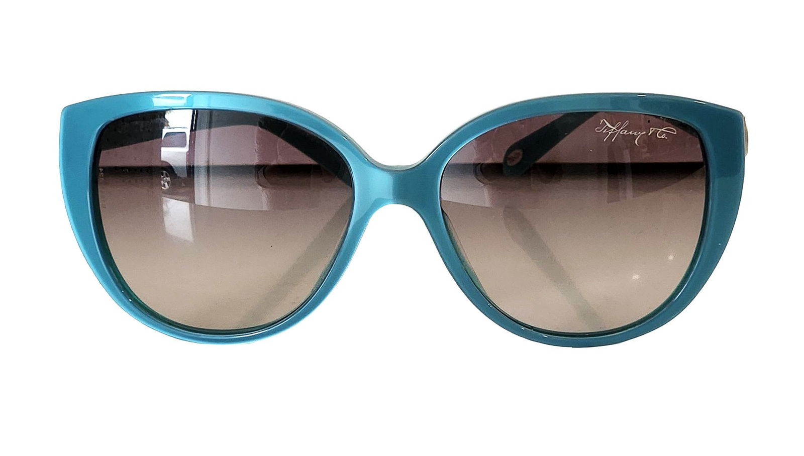 Tiffany & Co. Turquoise Blue Oversized Sunglasses with Original Case & Accessories (1 of 7)